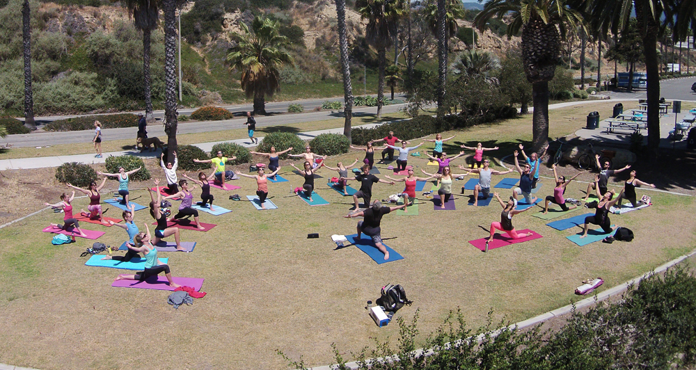 Yoga at Leadbetter Beach
